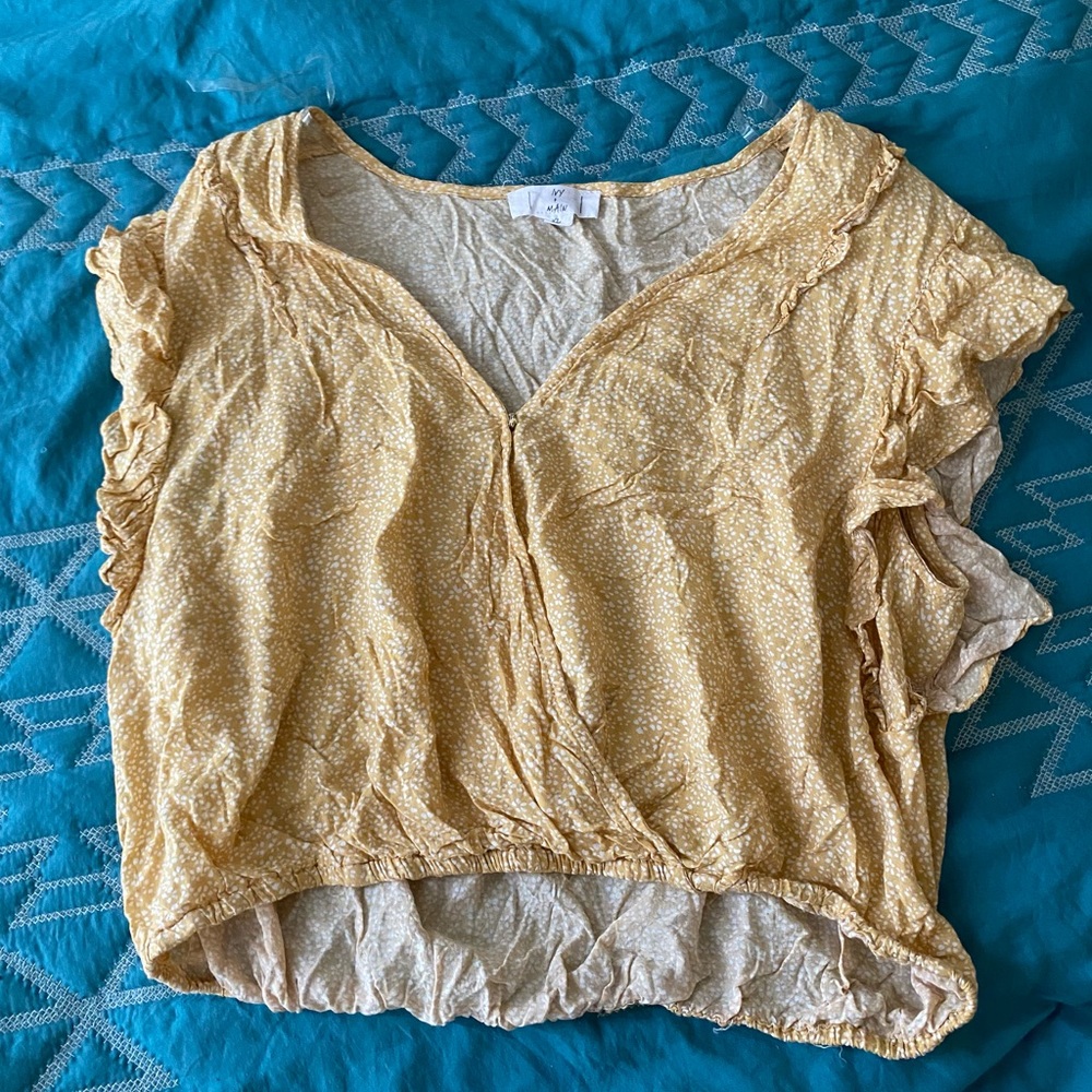 Dainty Yellow Crop Top